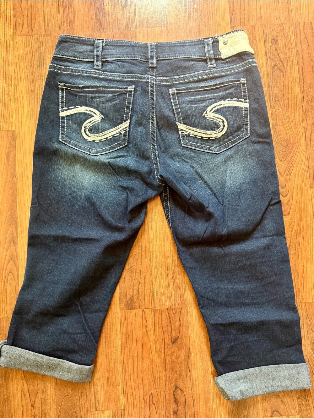 Silver Jeans Dark Blue Cropped Ankle Jeans